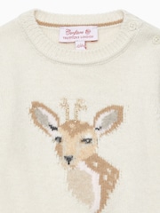 Trotters London Little Winter Dasher White Jumper - Image 3 of 3