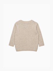Trotters London Natural Little Oatmeal Fire Engine Jumper - Image 2 of 3