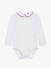 Trotters London Little Milo Piped White Bodysuit - Image 1 of 3