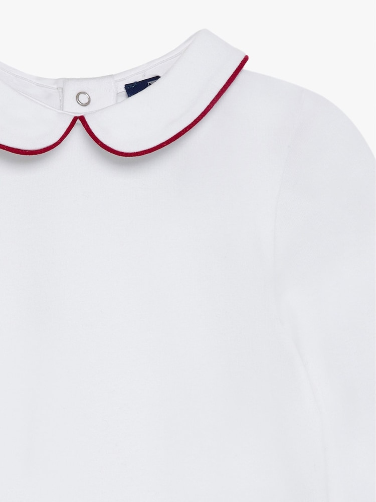 Trotters London Little Milo Piped White Bodysuit - Image 3 of 3