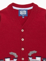 Trotters London Red Little Train Cardigan - Image 4 of 4