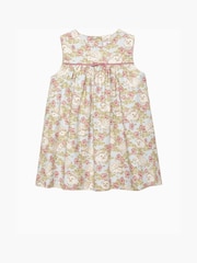 Trotters London Cream Little Sea Hollie Hedgehog Cotton Pinafore Dress - Image 2 of 4