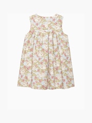 Trotters London Cream Little Sea Hollie Hedgehog Cotton Pinafore Dress - Image 3 of 4