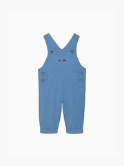 Trotters London Blue Little French Sebastian Car 100% Cotton Dungarees - Image 2 of 4