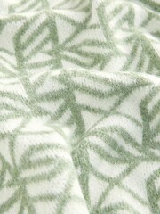 Geometric White/Green Relaxed Fit Brushed Pattern Crew Jumper - Image 7 of 8