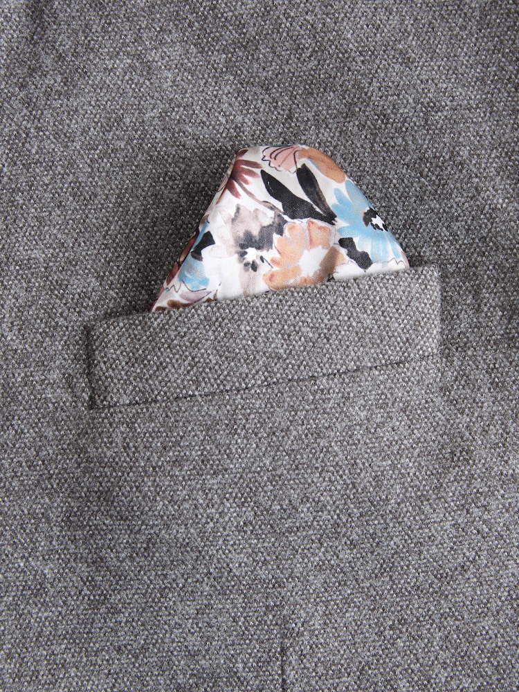Grey Slim Fit Soft Touch Textured Jersey Blazer - Image 10 of 10