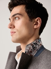 Grey Slim Fit Soft Touch Textured Jersey Blazer - Image 6 of 10
