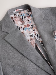 Grey Slim Fit Soft Touch Textured Jersey Blazer - Image 8 of 10