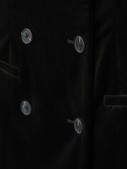 Reiss Black Ilze Bandeau-Neck Velvet Mini Dress - Image 6 of 6
