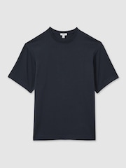 Reiss Navy Tate Oversized Garment Dye T-Shirt - Image 2 of 5
