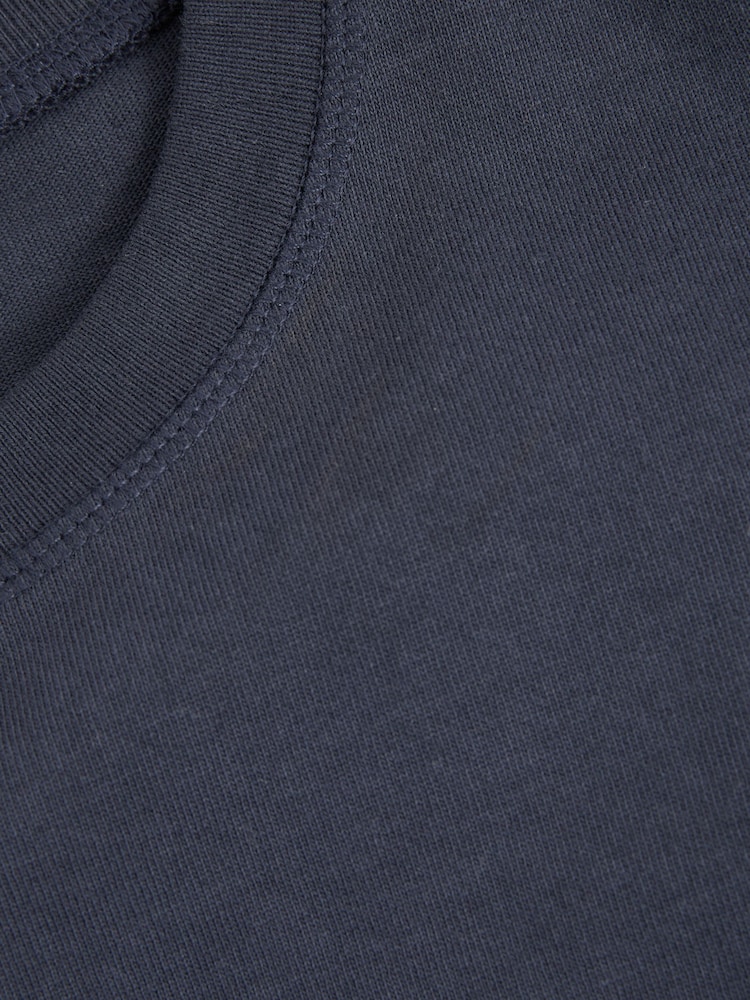 Reiss Navy Tate Oversized Garment Dye T-Shirt - Image 5 of 5