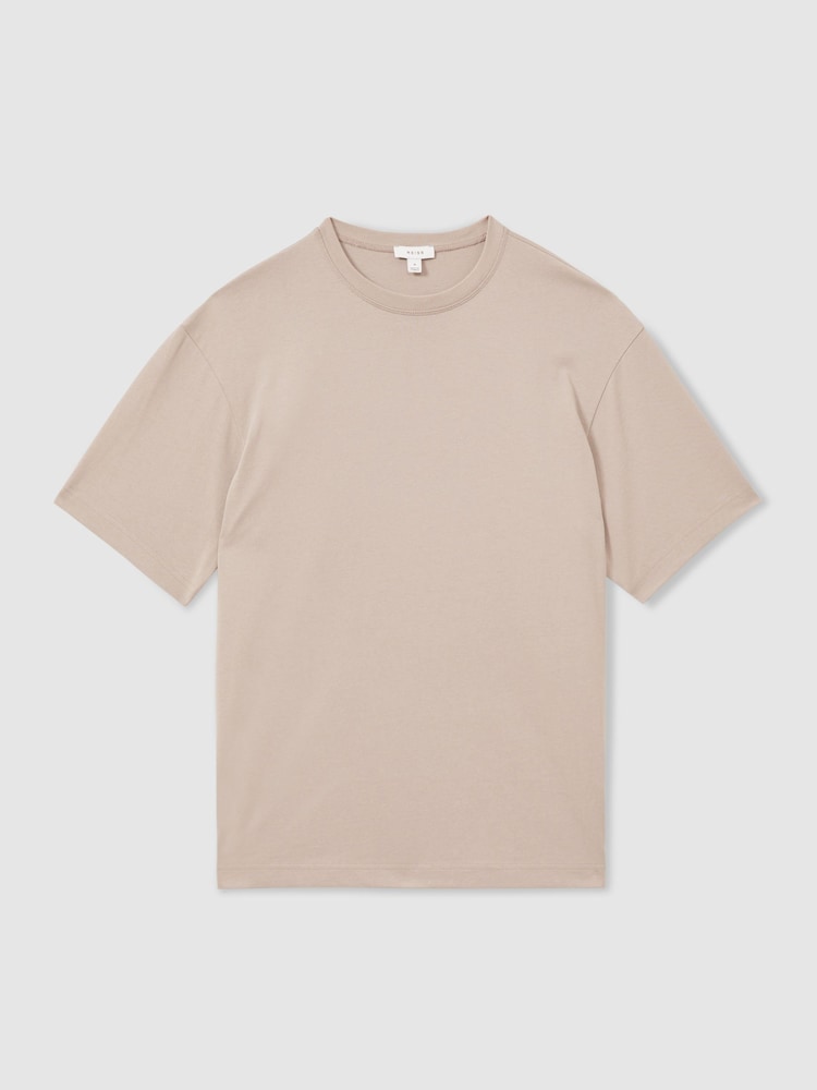 Reiss Cement Tate Oversized Garment Dye T-Shirt - Image 2 of 5