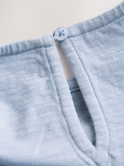 Azul - Cornelli Frill Sleeve 100% Cotton T-Shirt (3-16yrs) - Imagen 7 de 8