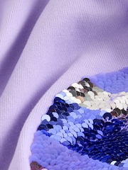 Morado - 100% Cotton Sequin Animal Heart Print T-Shirt (3-16yrs) - Imagen 5 de 5