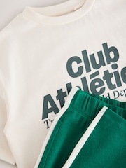 Green T-Shirt And Wide Leg Joggers Set (3-16yrs) - Image 6 of 7