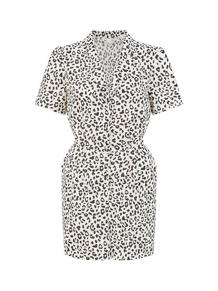Yumi White Leopard Print Playsuit - Image 5 of 5