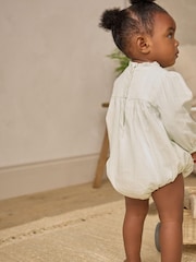 Mint Green Embroidered Baby Bloomer Romper with Tights (0mths-2yrs) - Image 13 of 13