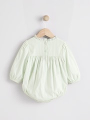 Mint Green Embroidered Baby Bloomer Romper with Tights (0mths-2yrs) - Image 7 of 13
