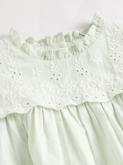 Mint Green Embroidered Baby Bloomer Romper with Tights (0mths-2yrs) - Image 9 of 13