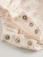 Ecru Floral Embroidered Baby Bloomer Romper with Tights (0mths-2yrs) - Image 6 of 10