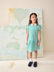Green Zip Front Cotton Rich Gingham School Dress (3-14yrs) - Image 2 of 5