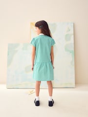 Green Zip Front Cotton Rich Gingham School Dress (3-14yrs) - Image 4 of 5