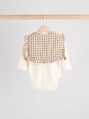 Green Gingham 3 Piece Baby Long Sleeve Bodysuit, Trousers & Gilet Set (0mths-2yrs) - Image 10 of 19