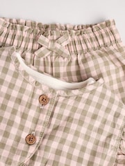 Green Gingham 3 Piece Baby Long Sleeve Bodysuit, Trousers & Gilet Set (0mths-2yrs) - Image 15 of 19