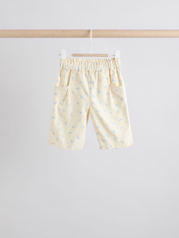 White/Blue Floral Print Baby Long Sleeve 100% Cotton Bodysuit Denim Jacket & Trousers 3 Piece Set (0mths-2yrs) - Image 6 of 17