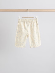 White/Blue Floral Print Baby Long Sleeve 100% Cotton Bodysuit Denim Jacket & Trousers 3 Piece Set (0mths-2yrs) - Image 7 of 17