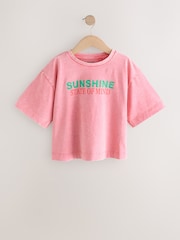 Pink Sunshine 100% Cotton Graphic Print T-Shirt (3-16yrs) - Image 5 of 8