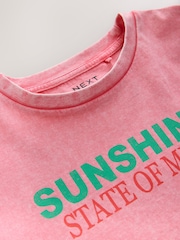 Pink Sunshine 100% Cotton Graphic Print T-Shirt (3-16yrs) - Image 7 of 8