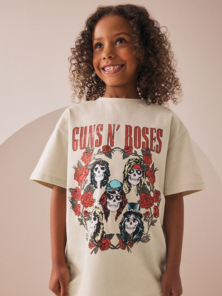 Creme - Lizenziertes T-Shirt der Band Guns N' Roses (3–16 J.) - Bild 1 von 8 Creme - Lizenziertes T-Shirt der Band Guns N' Roses (3–16 J.) - Bild 1 von 8