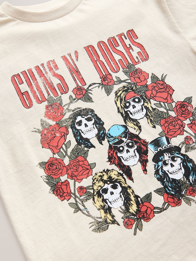 Crème - T-shirt Guns and Roses License Band (3-16ans) - Image 3 of 4