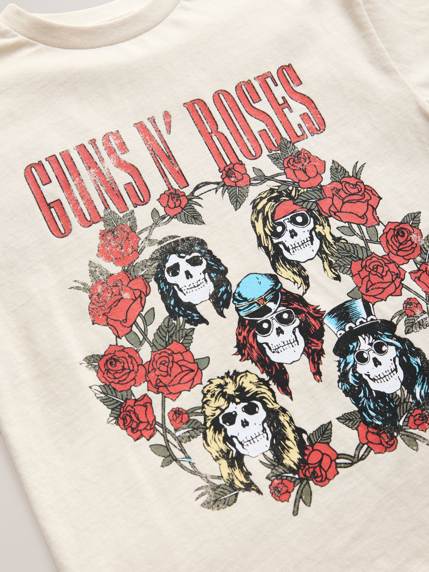 Buy Cream Guns and Roses License Band T-Shirt (3-16yrs) from the