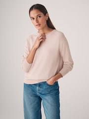 The Set Black/Pink/Chocolate Brown/Cream 4 Pack Fine Knit Crew Neck Jumpers - Image 4 of 8
