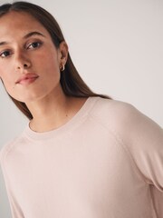 The Set Black/Pink/Chocolate Brown/Cream 4 Pack Fine Knit Crew Neck Jumpers - Image 6 of 8