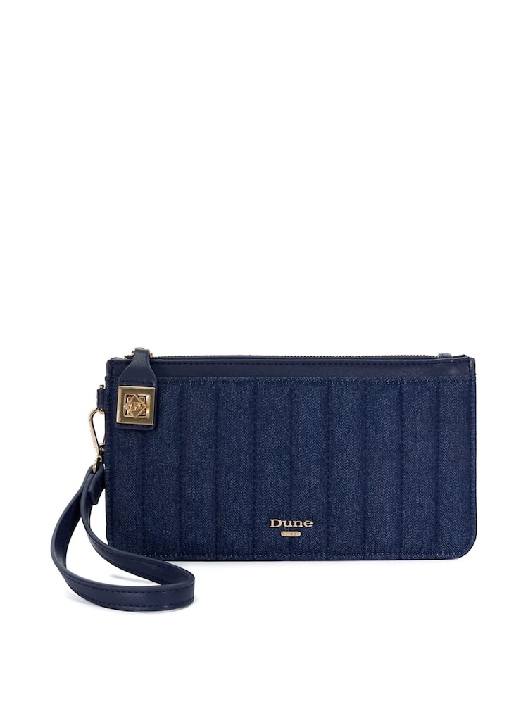 Dune London Blue Starlette Quilted Wristlet Pouch - Image 2 of 5