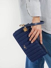 Dune London Blue Starlette Quilted Wristlet Pouch - Image 5 of 5