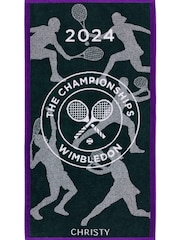 Christy Green and Purple Wimbledon 2024 Championship 100% Cotton Towel - Image 2 of 6
