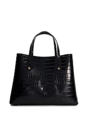 Dune London Black Dorry Large Unlined Tote Bag - Image 3 of 5