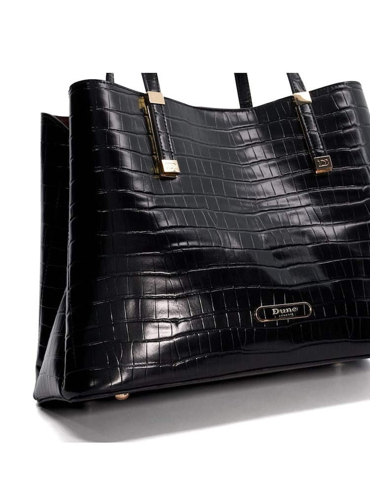 Dune London Black Dorry Large Unlined Tote Bag - Image 4 of 5