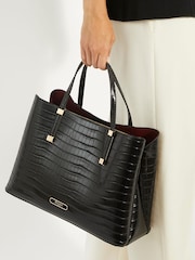 Dune London Black Dorry Large Unlined Tote Bag - Image 5 of 5