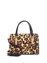 Dune London Animal Print Dinkydenbeigh Mini Branded Handle Tote Bag - Image 1 of 5