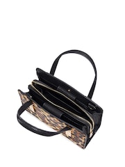 Dune London Animal Print Dinkydenbeigh Mini Branded Handle Tote Bag - Image 3 of 5