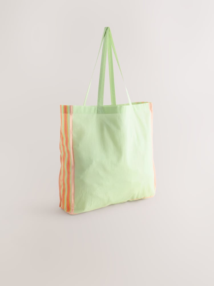 Green Peaches 100% Cotton Lightweight Shopper Bag - Image 6 of 8