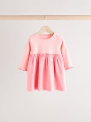 Pink/White Bear Print Baby Cotton Jersey Dresses 2 Pack (0mths-2yrs) - Image 5 of 12