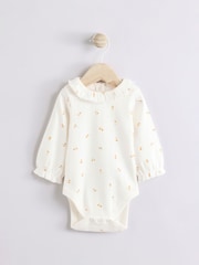 Oker z likom - dojenček Pinafore dolg rokav; z dolgimi rokavi bodi & hlačne nogavice Set (0mths-2yrs) - Slika 2 iz 10
