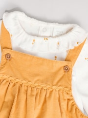 Oker z likom - dojenček Pinafore dolg rokav; z dolgimi rokavi bodi & hlačne nogavice Set (0mths-2yrs) - Slika 5 iz 10