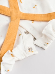 Oker z likom - dojenček Pinafore dolg rokav; z dolgimi rokavi bodi & hlačne nogavice Set (0mths-2yrs) - Slika 9 iz 10